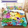 3pcs Happy Tree Friends pattern bedding set duvet cover set includes duvet cover &pillowcases, perfect all season bedroom decoration & gift