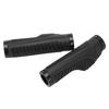 1 Pair Anti Slip Bike Handle Grip Rubber Bicycle Handlebar Grips Cover for Road Mountain BikesBlack