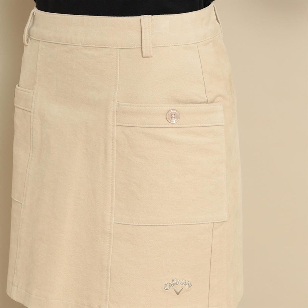 Callaway Stretch Skirt with and C23228208 Size M Women's 8-Way Moisture-Wicking Heat-Generating Properties, Golf, 1042_Beige,