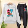 Autumn and Winter Sets for Boys and Girls Aged 3 to 12, 67 Sporty Cartoon Hoodies, Long Pants and Charming Hooded Pullovers