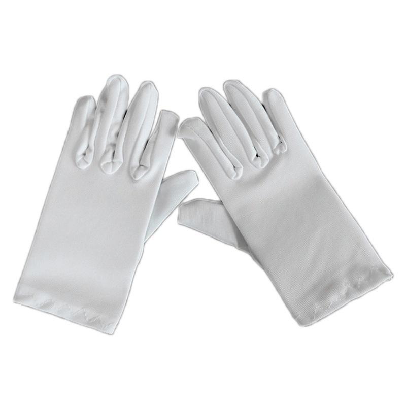 Этикет для детских выступлений Белые короткие перчатки Джазовая сценическая одежда для выступлений