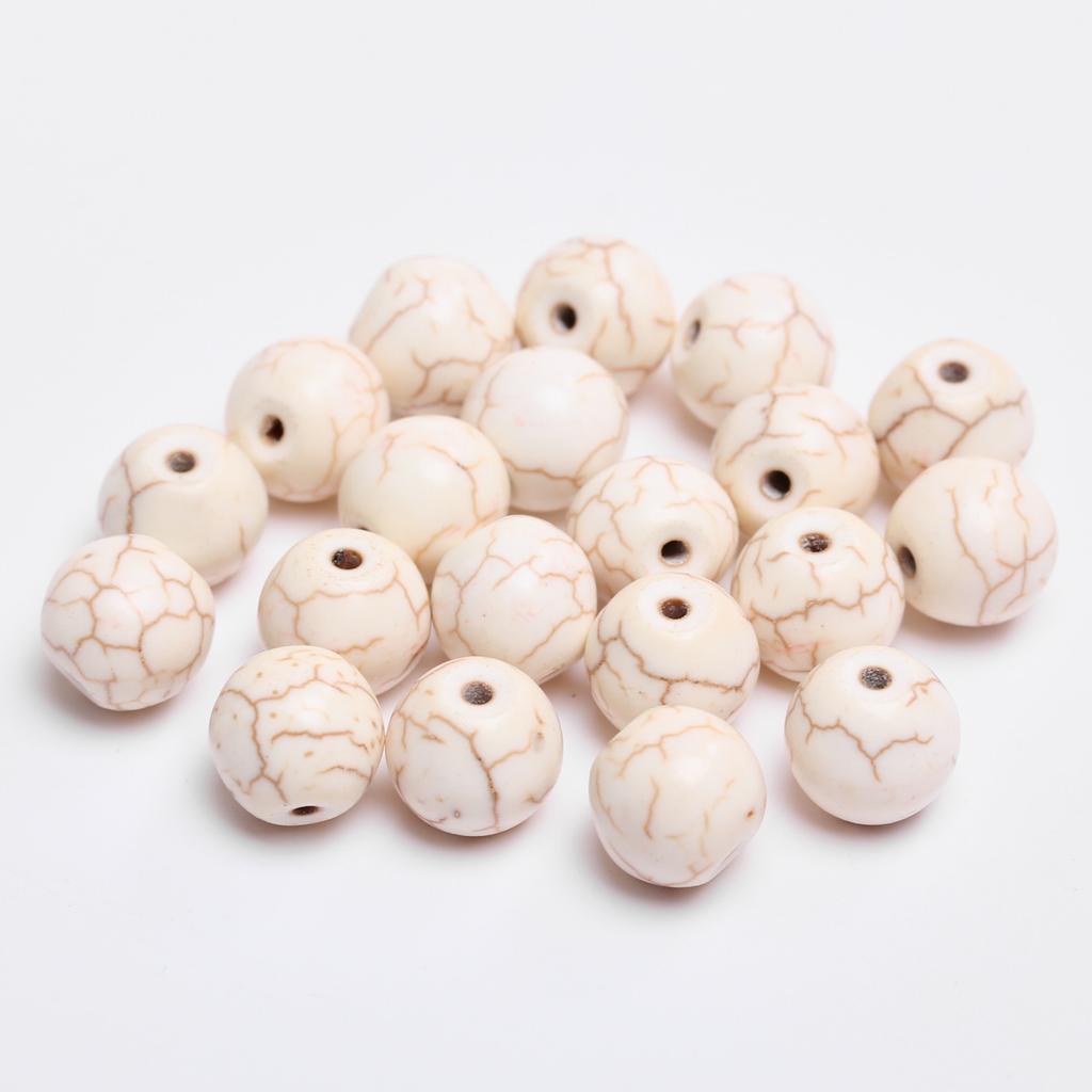 Бусины из натурального камня белой бирюзы ручной работы для изготовления ювелирных изделий (3-10mm)