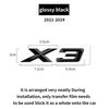 Подходит для BMW X1 X2 X3 X4 X5 X6 X7 F49 U12 F39 G08 G18 F15 F25 F26 G01 G02 G05 G06 G07  и задние буквы серебристый черный