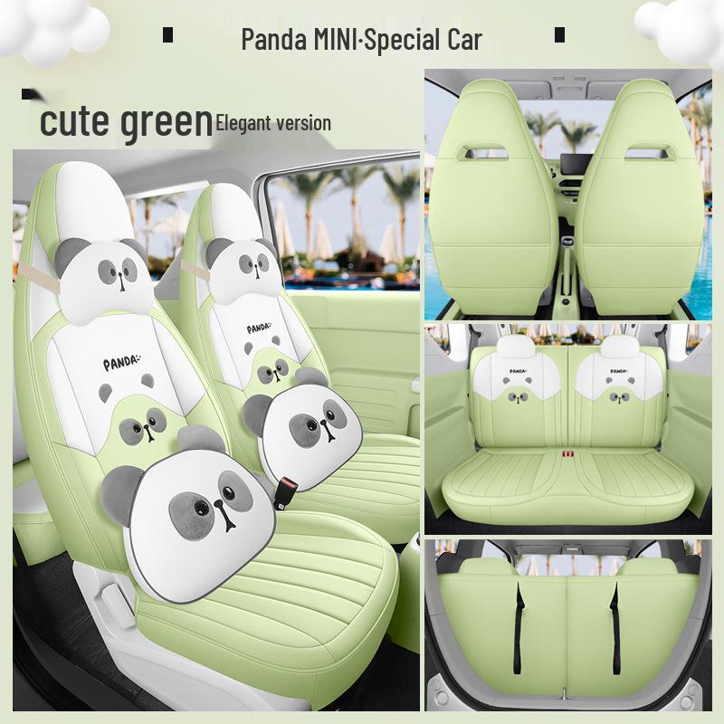 Cute 2023 Panda Mini Seat Cover for Women - All-Season, Full Coverage Car Cushion