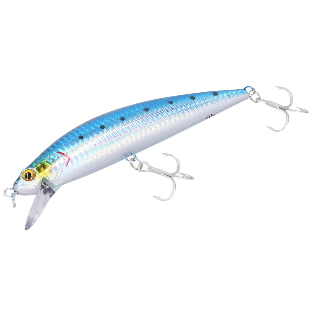 Sea Fishing Sinking Lure 60g Stainless Steel Plastic Artificial Simulation Eye Bait Accessory