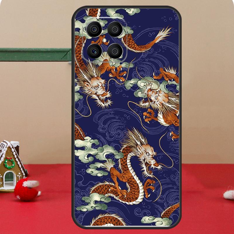 Чехол DRAGON TATTOO JAPANESE для Honor Magic 7 Lite 6 8 Pro Honor 400 200 70 90 X8c X8b X9a X9b X9c X9d Win RT