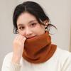 Cashmere Warm Collar Ring Winter Scarf Solid Plush Thick Outdoor Unisex Thermal Knitted Neck Gaiter Neckerchief Full Face Mask