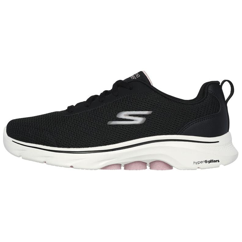 Skechers Go Walk 7 Clear Path Удобные Универсальные Прочные Низкие Повседневные Кроссовки Женские Черные 125207-BKPK