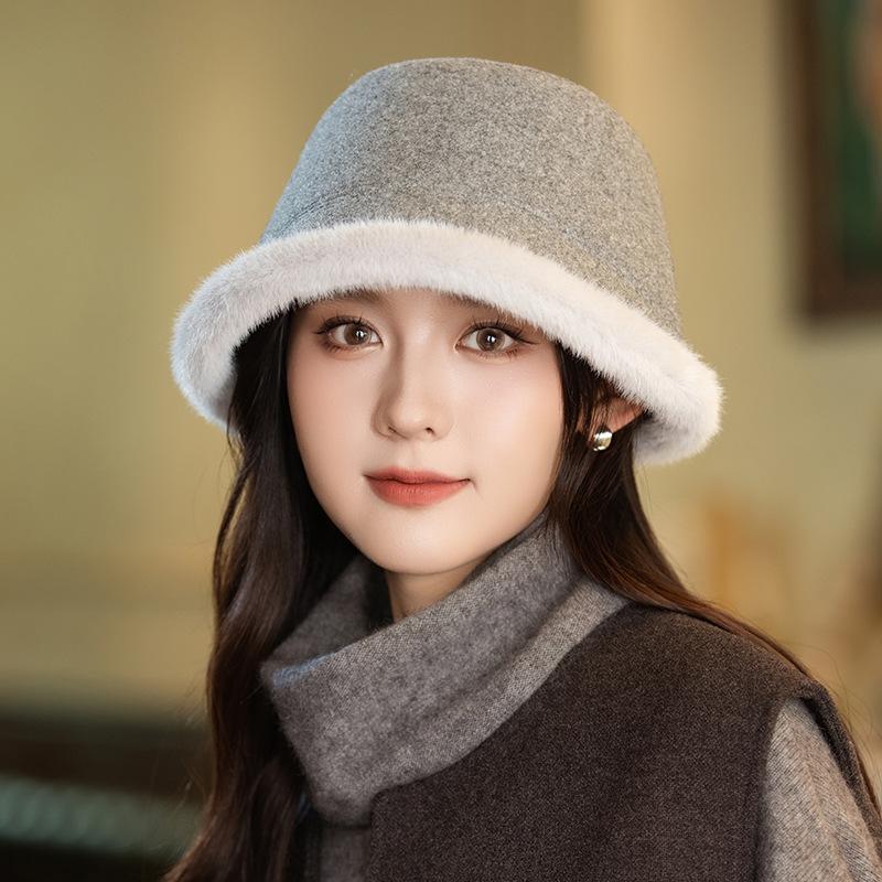 Зимняя женская шляпа с широкими полями, флисовая, утолщенная, теплая шляпа-ведро, шляпа-тазик, универсальная шляпа-ведро