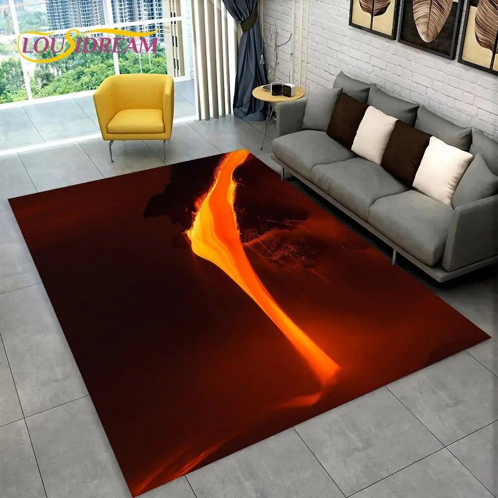 3D коврик вулканической лавы магмы большой, ковер для гостиной, спальни, дивана, коврик для украшения, детские игры, нескользящий напольный коврик, подарок