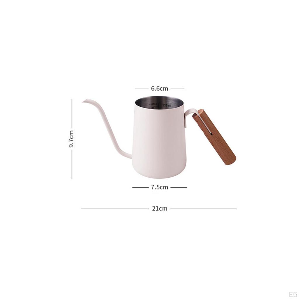 Кофейник с деревянной ручкой и нержавеющей сталью, заварной чайник для кафе, дома,