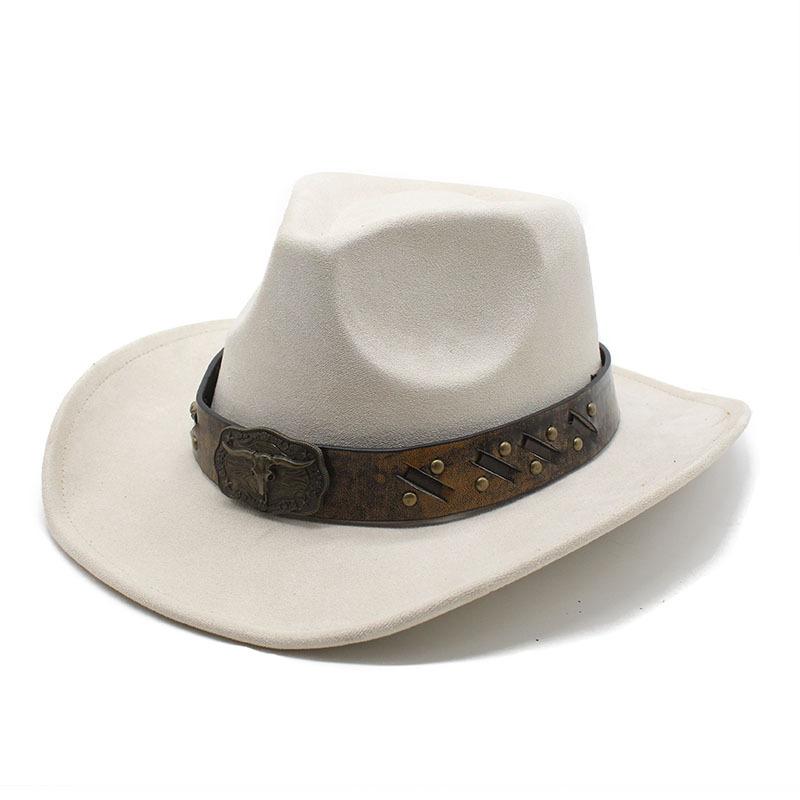 Замшевая ковбойская шляпа в стиле вестерн, шерстяная фетровая шляпа, мужская и женская джазовая шляпа, британская фетровая шляпа