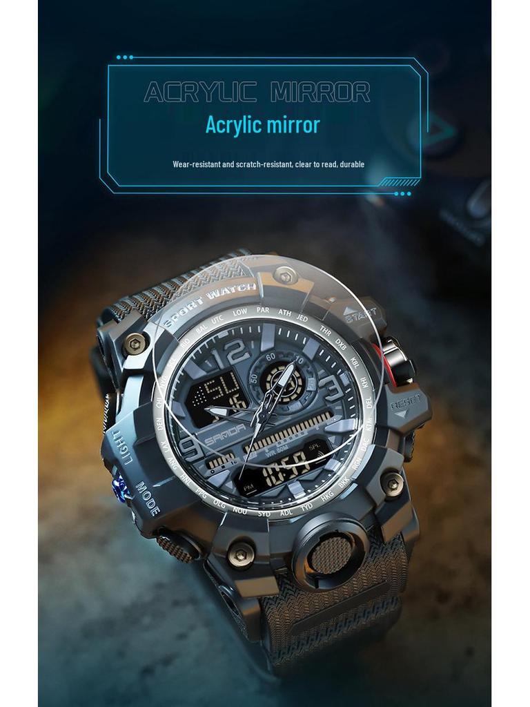 Sanda Korean Trend Multifunctional Luminous Waterproof Watch for Teens & Adults