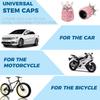 ROSON Valve Stem Caps, 4 Pack Handmade Crown Bling Crystal Rhinestone Car Wheel Tire Valve, Attractive Dustproof Car Accessories, Universal Stem Air
