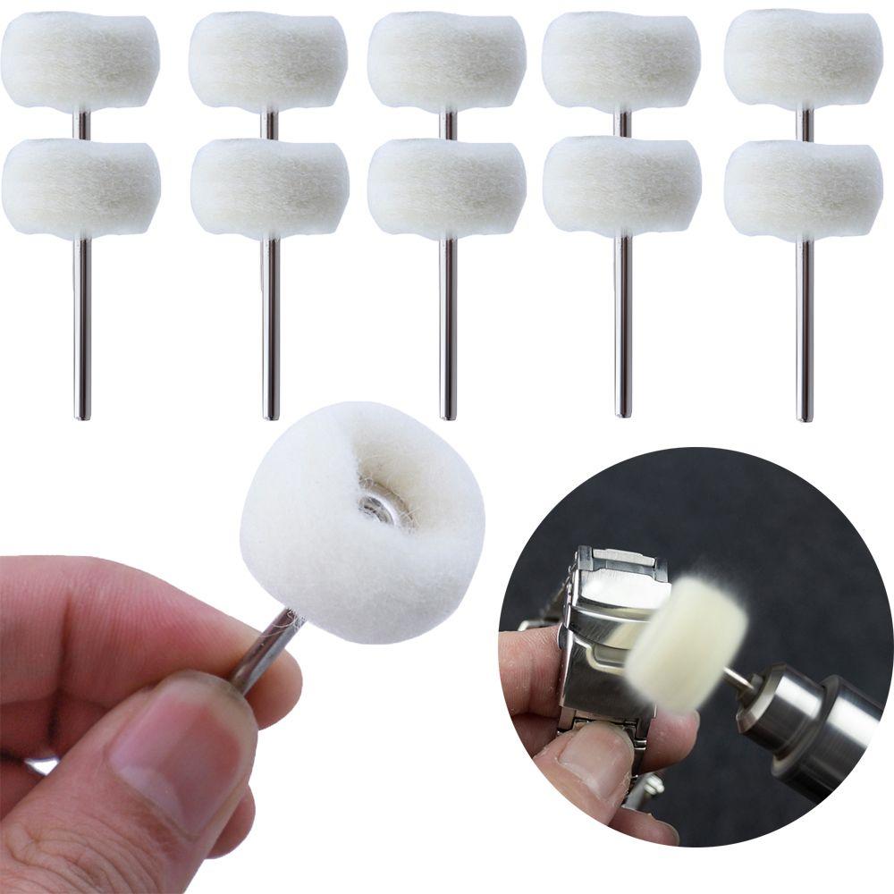 Thread Wool Felt Brush Buffer Polishing Felt Grinding Sanding Head Abrasive Buffing Wheel 3mm Shank