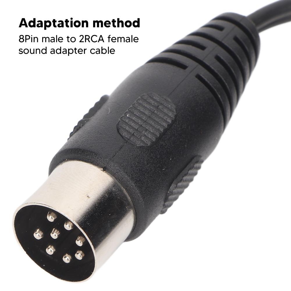 1.5m / 4.9ft 8 Pin Din to 2RCA Adapter Professional Audio Cable Professional Audio