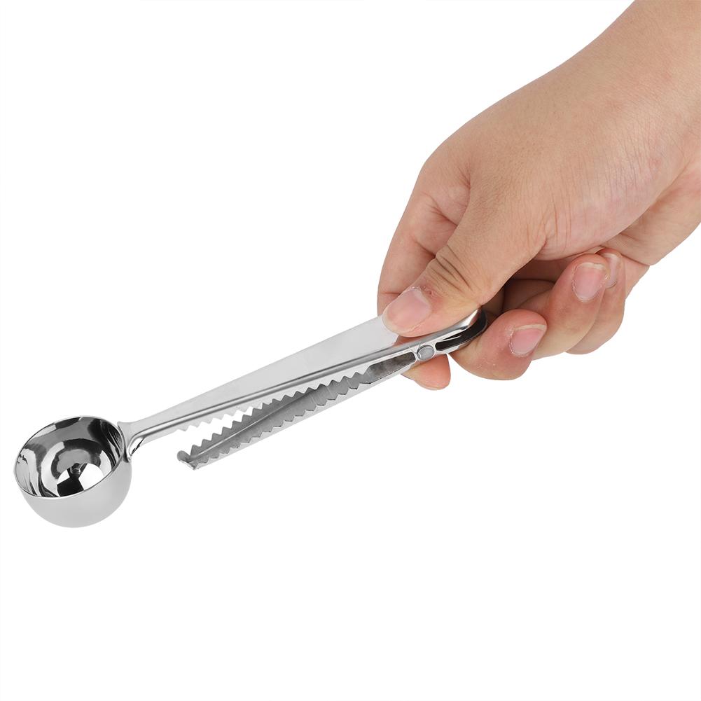 Кофейная ложка для размешивания 2 в 1 из нержавеющей стали мерная ложка для размешивания с уплотнительным зажимом для кухонной кофейной мерной ложки