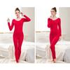 Traceless Thermal Underwear Set for Women Ultra-Thin Intimate Pajamas Winter Constant Temperature Long Sleeve Lingerie 2pcs Suit