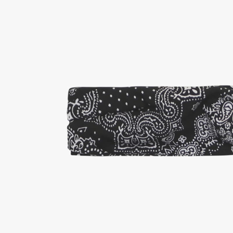 РОЗОВАЯ АНАНАСОВАЯ ПЕЙСЛИ ПОВЯЗКА ДЛЯ ВОЛОС_ЧЕРНАЯ