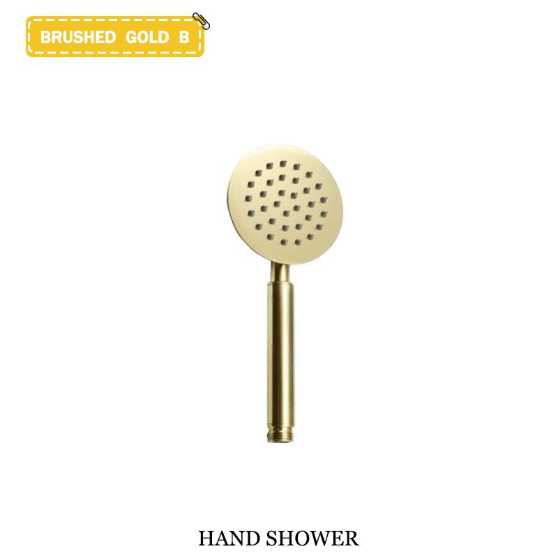 Ручная душевая лейка из матового золота с настенным креплением из латуни, ручной душ из нержавеющей стали, шланг 1,5 м, аксессуары для ванной комнаты