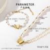 New Popular Fashion Does Not Fade Jewelry Stainless Steel 18K Gold Plated Butterfly Pearl Pendant Necklace for Women