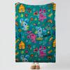 Cartoon B-Blue s C-Clues Throw Soft Warm Flannel Blanket, Multi-use Throw for Bed Sofa Office, Air Conditioning Nap Blanket