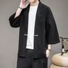 Однотонная мужская японская одежда Haori, японская модная одежда Kawaii, мужское кимоно для мужской рубашки
