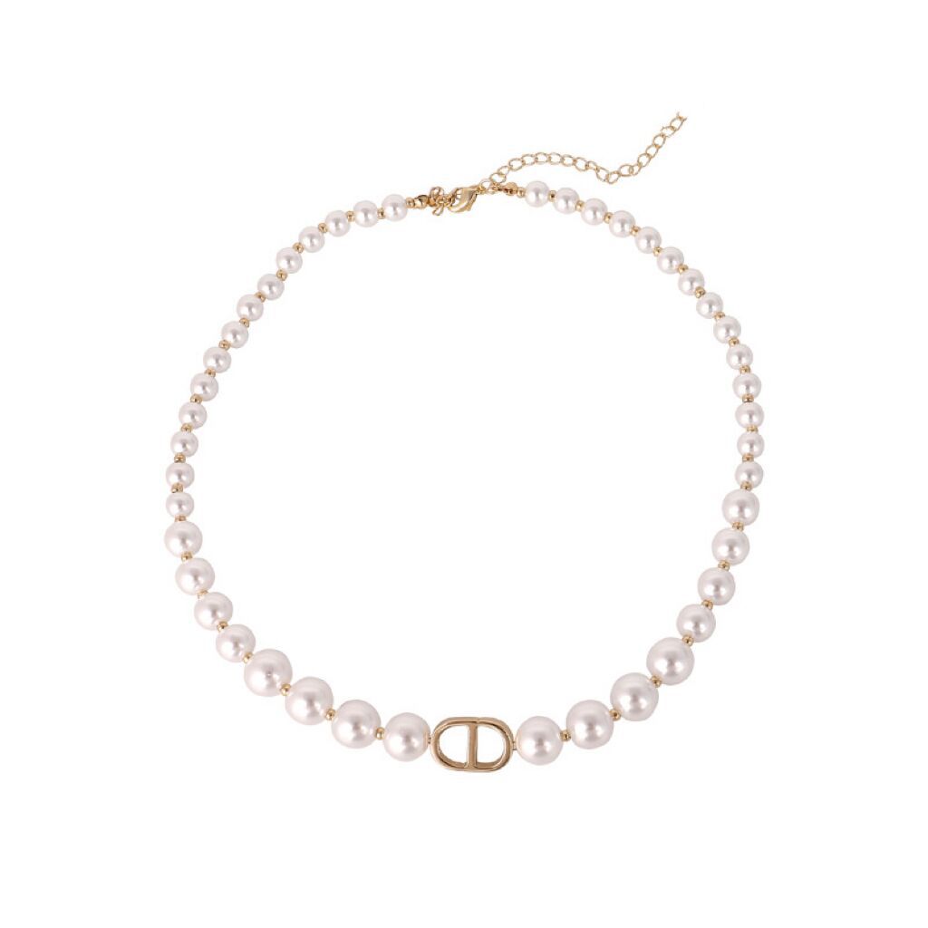 Ожерелье из бусин Cd, женское, легкое, роскошное, простое, милое, цепочка на ключицу, нишевый дизайн, высококачественная цепочка на шею с жемчугом, прилив