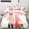 Darling In the Franxx Anime Duvet Cover Set with Pillow Covers Polyester Teens Kids Bedding Set Full Queen King Size Bed Linen