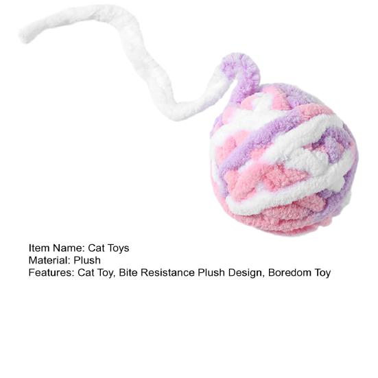 Cat Toys Plush Ball with Bell Interactive Cat Toy Lightweight Bite Resistance Toy for Indoor Cats