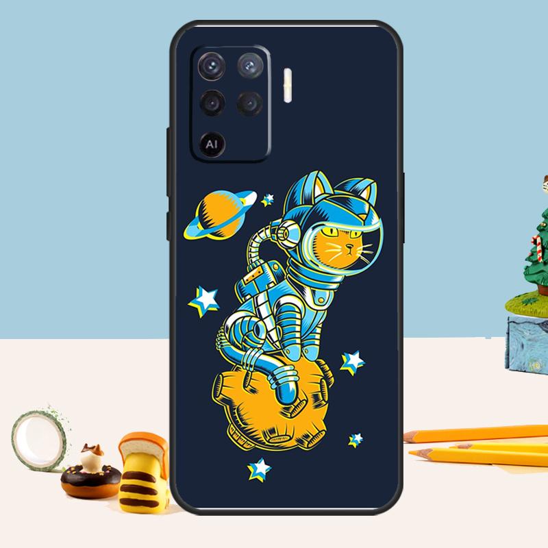 Чехол с изображением НЛО, инопланетного кота, вселенной Для Oppo A5 A6 Pro A15 A16 A76 A96 A17 A57 A98 A58 A78 A18 A38 A54 A74 A94 A40 A60 A80