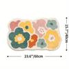 40*60cm Cute Flower Bathroom Rug, Machine Washable Bathroom Floor Mat, Extra Soft Absorbent Non-Slip Bath Rug