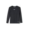 Logo Slim Fit Sweat-Wicking Fitness Long Sleeve T-Shirt Men Tops Black 838082-010