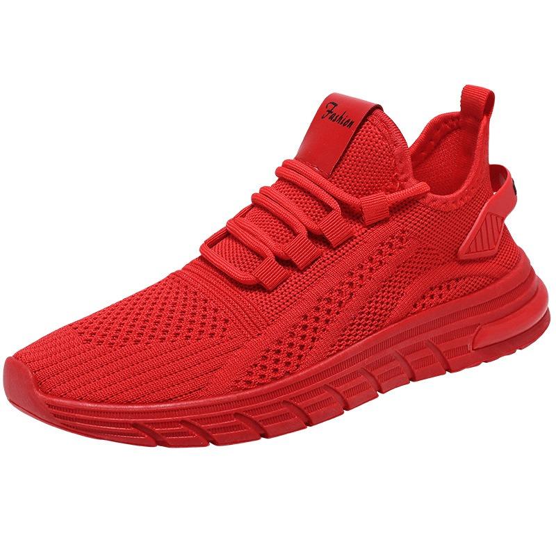Shoes Women's New Women's Shoes Light Mouth Simple Single Shoes Solid Color Versatile Casual Shoes Flying Woven Breathable Sports Shoes
