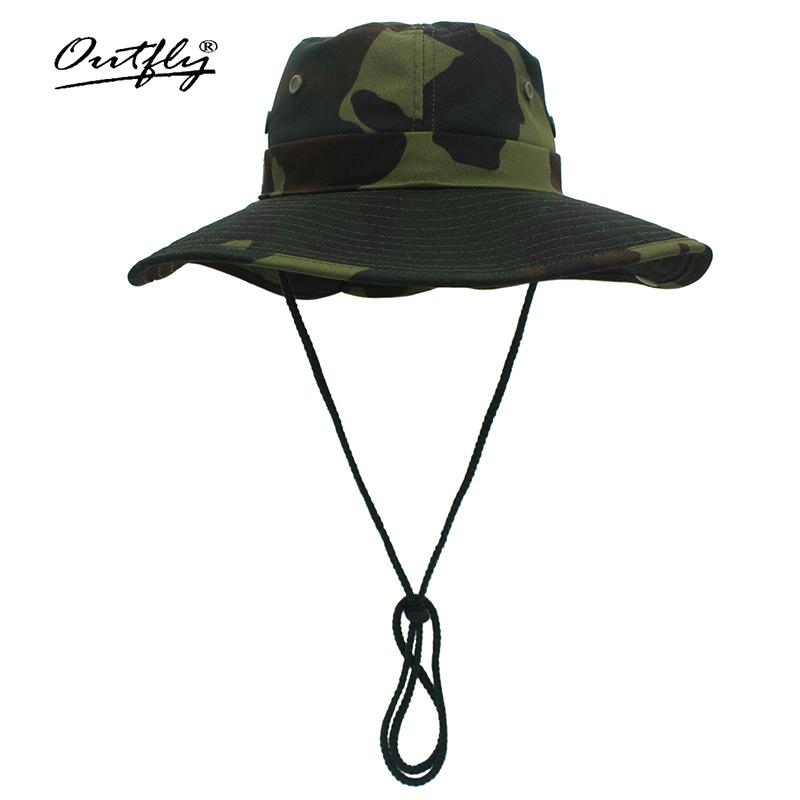 Fan Tail Magic Adjustment Camouflage Bucket Hat Outdoor Sun Protection Visor Hat Women Summer Sun Protection Fishing Hat Jungle Hat