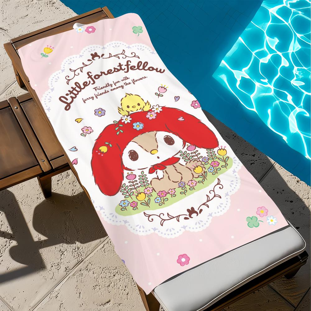 l-Littleforestfellow-W CUTE ANIME Towel Beach Quick Dry Soft Pool Towels Gift for Travel Gym Shower Camping sports
