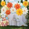 9pcs DIY Crafts Folding Fan Hanging Ornaments Garlands Daisy Hanging Banners  Kindergarten Classroom