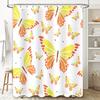 Modern Butterfly Printed Shower Curtain Waterproof Fabric Bath Decoration 72X84 Inches Size