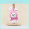 Charming Rabbit Plush Figure Cute Cartoon Doll Keychain Perfect For Children