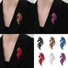 Handcraft Horse Head Brooch Portable Alloy Accessory for Casual Formal Outfits