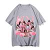 BINI Girls Group Kpop Singer T Shirt Merchandise Men Women Pure Cotton Vintage T-shirt Short Sleeve Clothing Adult Streetwear