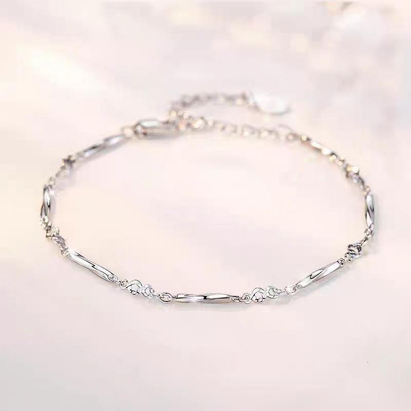 Браслет для пары из стерлингового серебра S925 пробы, легкий роскошный браслет в стиле меньшинства