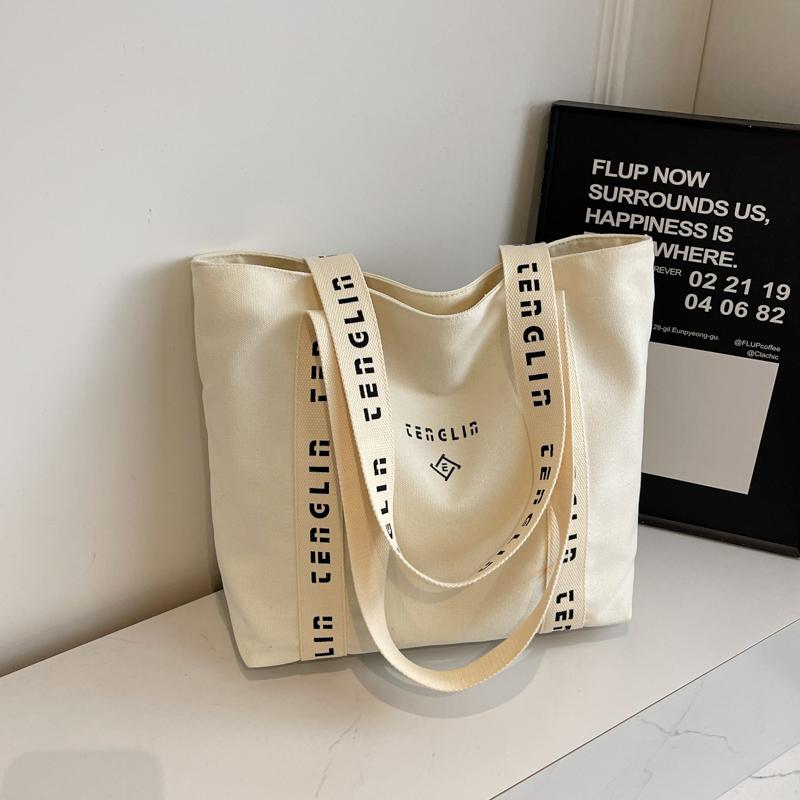 Большая вместительная сумка через плечо женская сумка-тоут с надписью Letter