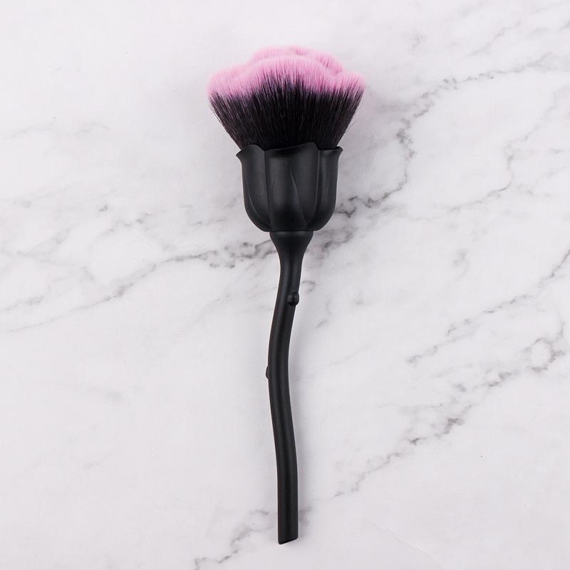 Nail Art Dust Brush For Manicure Rose Head Brush Blush Powder Brushes Fashion Gel Nail Accessories