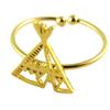[Q1417] - Gold 'Tipi' Handcrafted Ring - 14x12 Mm