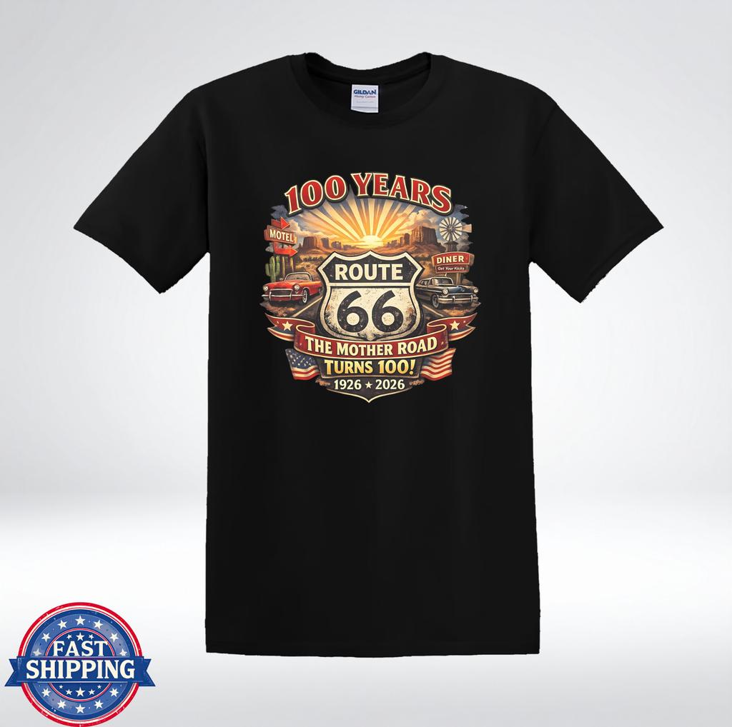 Route 66 100th Anniversary Classic American Highway T-Shirt