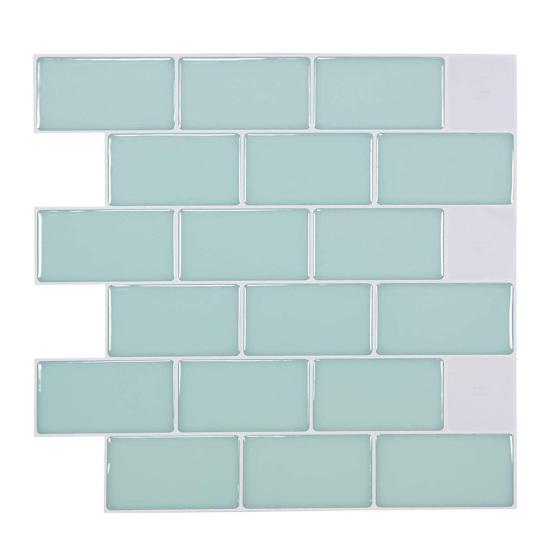 Tile Sticker Easy-to-install 3D Tile Wall Sticker Splashback Waterproof Durable Wall Decals for Home Kitchen