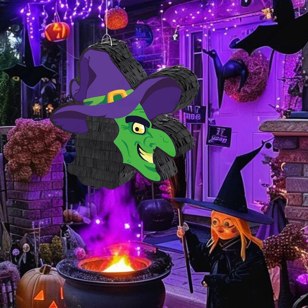 Halloween Witch Pi?atas For Candy Hitting Game Safe Paper Craft Party Decoration Kids Activity Festival Centerpieces