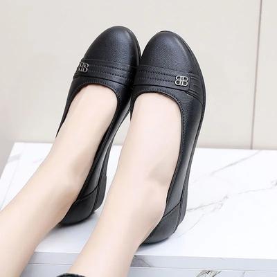 Sapatos femininas женские модные черные нескользящие туфли для дома и улицы на плоской подошве классические непромокаемые туфли ba124