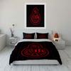 "Red and Black Sports Emblem" Bedding Duvet Cover Set Duvet Cover Pillowcases  (1 * Duvet Cover 2 * Pillowcases, without duvet insert)